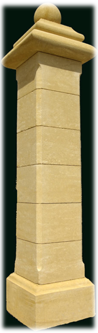 pilier en pierre naturelle, colonne en pierre naturelle, pilier portail, pilier de portail, poteau pour portail